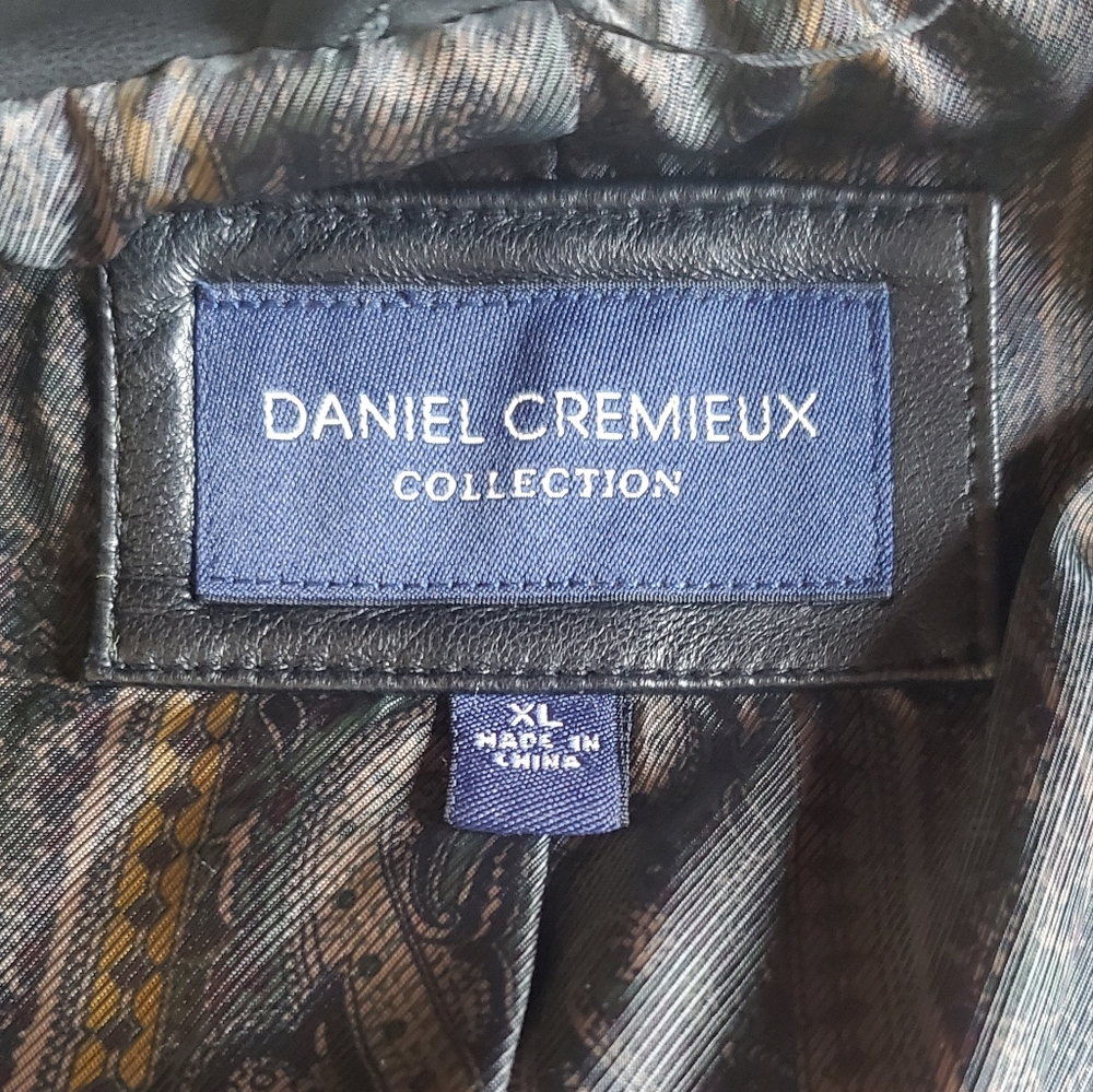 Daniel Cremieux Lambskin Leather Black Mens Jacket - Picture 9 of 16